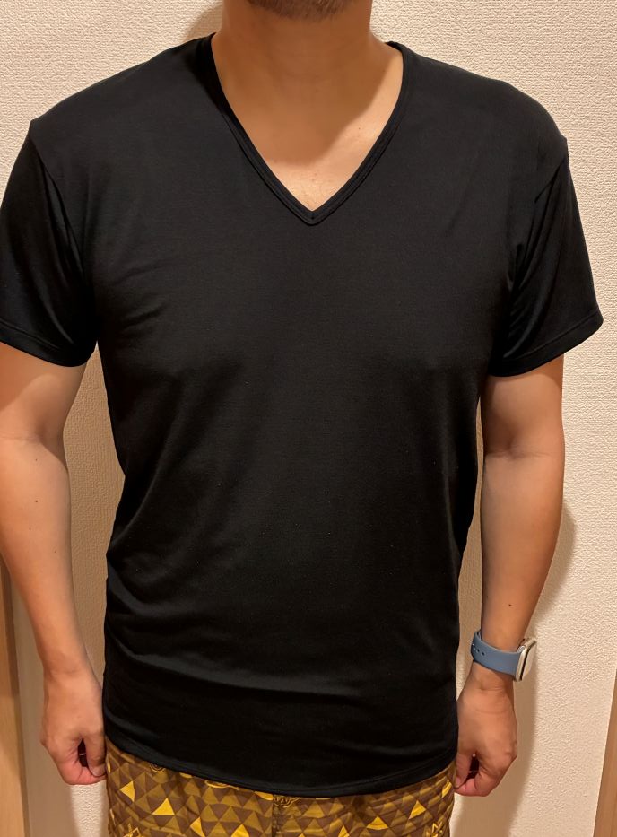 Wearing red recovery wear – front view